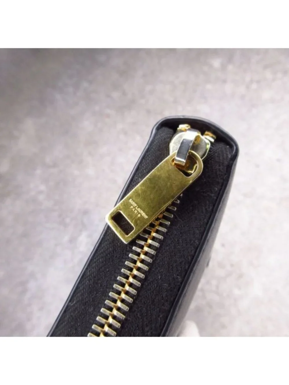 Saint Laurent Paris Cassandra Wallet Round Zip Logo Black - Picture 6 of 9